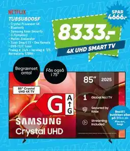 Bilka SAMSUNG TU85U8005F tilbud