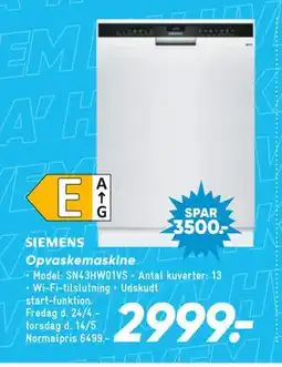 Bilka Opvaskemaskine tilbud