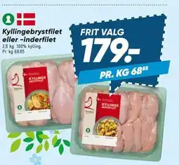 Bilka Kyllingebrystfilet eller -inderfilet tilbud