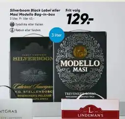 Bilka Silverboom Black Label eller Masi Modello Bag-in-box tilbud