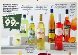 Bilka Sarti Rosa, Metaxa, Lillet, Villa Massa Limoncello, Fiorente Elderflower Liqueur eller Aperol tilbud