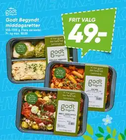 Bilka Godt Begyndt middagsretter tilbud