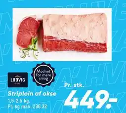 Bilka Striploin af okse tilbud