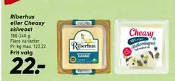 Bilka Riberhus eller Cheasy skiveost tilbud