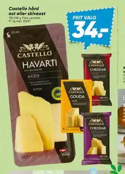 Bilka Castello hård ost eller skiveost tilbud