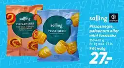 Bilka Pizzasnegle, pølsehorn eller mini focaccia tilbud