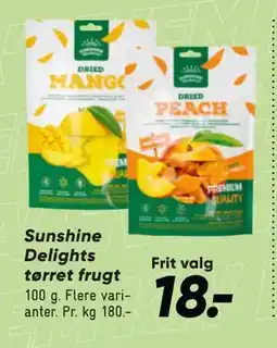 Bilka Sunshine Delights tørret frugt tilbud
