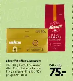 Bilka Merrild eller Lavazza tilbud
