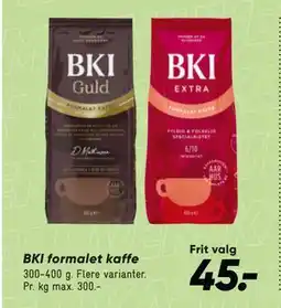 Bilka BKI formalet kaffe tilbud