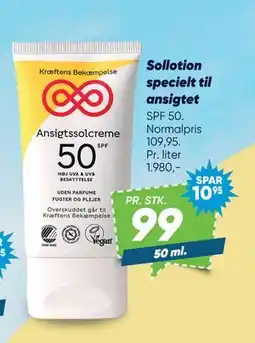 Bilka Sollotion specielt til ansigtet tilbud