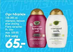 Bilka Ogx hårpleje tilbud