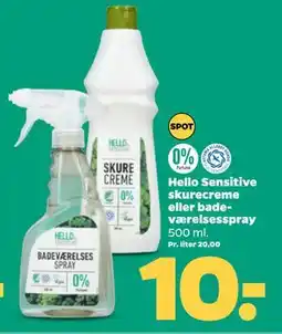 Netto Hello Sensitive skurecreme eller badeværelsesspray tilbud
