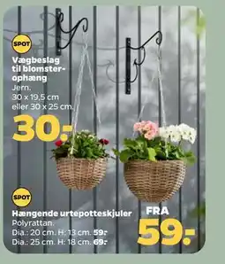 Netto Vægbeslag til blomsterophæng tilbud