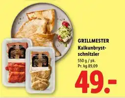 Lidl GRILLMESTER Kalkunbrystschnitzler tilbud
