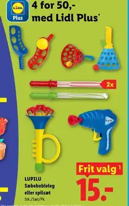 Lidl LUPILU Sæbebobleleg eller spilsæt., App-pris tilbud