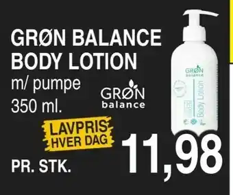 Grøn balance body lotion