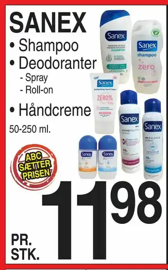 ABC Lavpris Sanex Shampoo • Deodoranter • Håndcreme tilbud