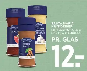 MENY Santa Maria krydderier tilbud