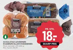 MENY Schulstad levebrød / rugbrød eller hvedebrød tilbud