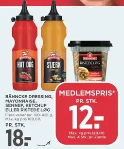 MENY Bähncke dressing, mayonnaise, sennep, ketchup eller ristede løg tilbud