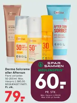 SPAR Derma solcreme eller aftersun tilbud