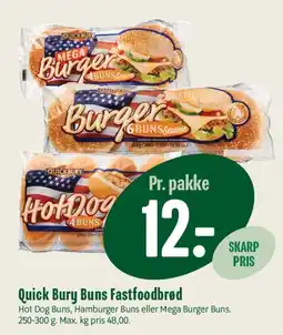 Min Købmand Quick Bury Buns Fastfoodbrød tilbud
