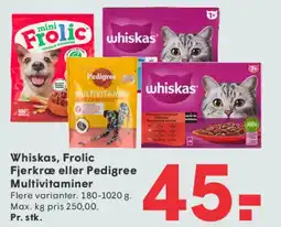 SPAR Whiskas, Frolic eller Pedigree tilbud