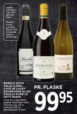 MENY Barolo / Bourgogne / Pouilly-Fumé (vine) tilbud