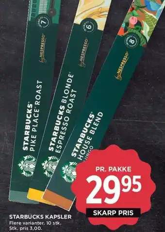 MENY Starbucks kapsler tilbud