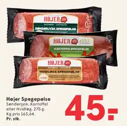 SPAR Højer Spegepølse tilbud