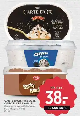 MENY Carte D'Or / Frisko / Oreo / Daim is tilbud