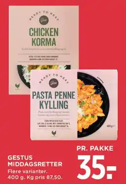 MENY Gestus middagsretter tilbud