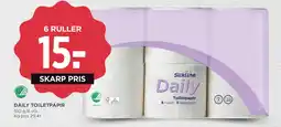 MENY Silkline Daily toiletpapir (6 ruller) tilbud