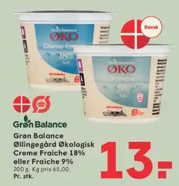 SPAR Grøn Balance Økologisk Creme Fraiche / Fraiche tilbud