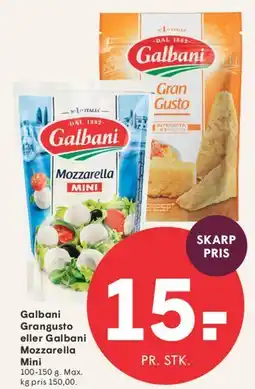 SPAR Galbani Gran Gusto / Galbani Mozzarella Mini tilbud