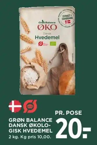 MENY Grøn Balance Dansk Økologisk Hvedemel tilbud