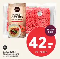 SPAR Gestus Hakket Oksekød 14-18% fedt tilbud