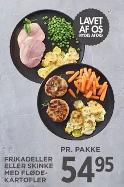 MENY Frikadeller eller skinke med flødekartofler tilbud