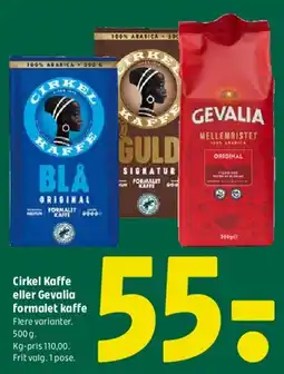 Coop 365 Cirkel Kaffe eller Gevalia malet kaffe tilbud