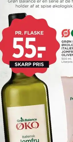MENY Grøn Balance økologisk italiensk jomfru olivenolie tilbud
