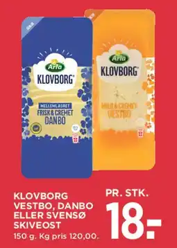 MENY Klovborg (vestbo / danbo / skiveost) tilbud