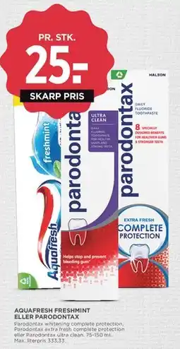 MENY Aquafresh Freshmint eller Parodontax tilbud