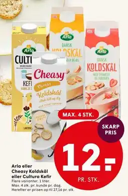 SPAR Arla eller Cheasy Koldskål eller Cultura Kefir tilbud