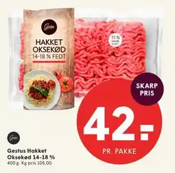 SPAR Gestus Hakket Oksekød 14-18 % tilbud