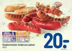 REMA 1000 Slagtermester Andersen pølser tilbud