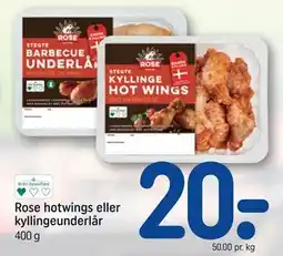 REMA 1000 Rose hotwings eller kyllingeunderlår tilbud