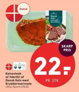 SPAR Kalvesteak af Yderlår af Dansk Kalv med Kryddermarinade tilbud