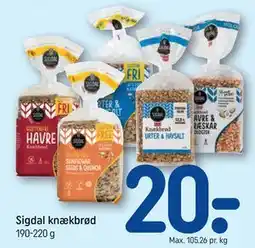 REMA 1000 Sigdal knækbrød tilbud
