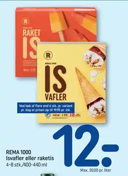 REMA 1000 REMA 1000 Isvafler eller raketis tilbud
