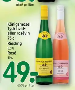 REMA 1000 Königsmosel Tysk hvid- eller rosévin tilbud